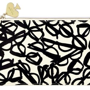 Kate Spade New York White/Black Pencil Case